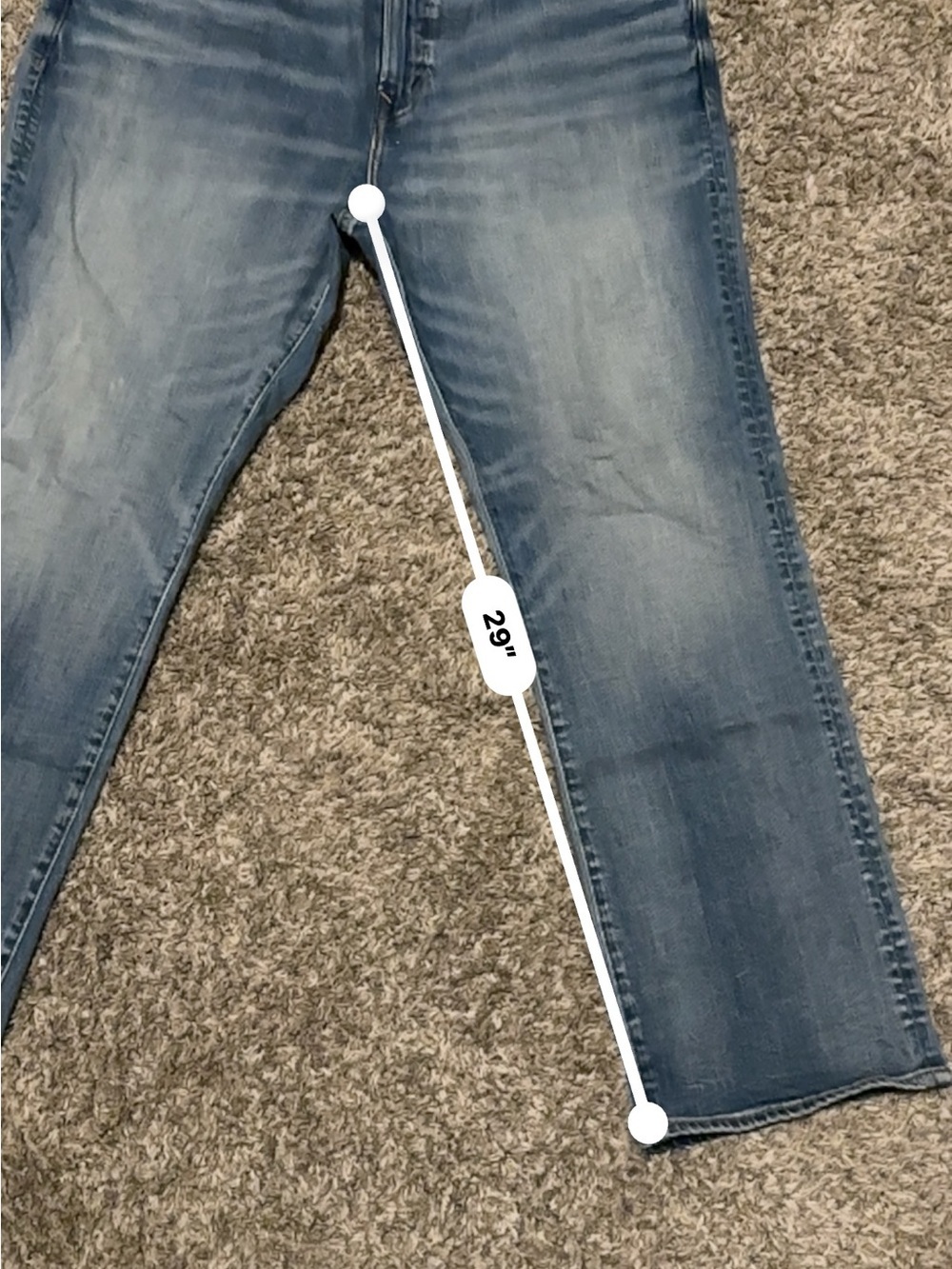 American Eagle Outfitters Men's Medium Blue Bootcut Jeans - Picture 7 of 11